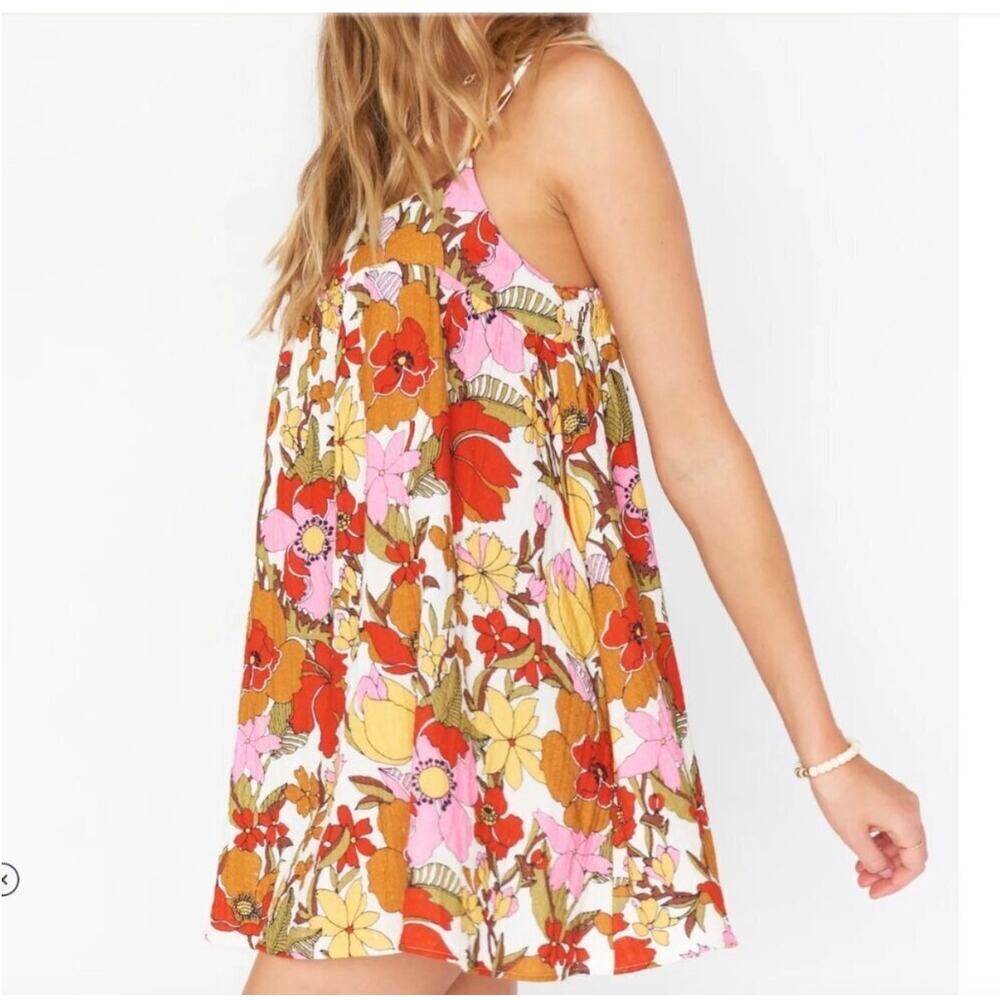 Show me your mumu cotton gauze floral mini dress- size XL
